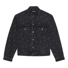 Denimjakke i Large-pasform “Charcoal” 620731TJW411052