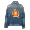 Denimjakke med emblem på ryggen “Blue” 697781TBP484455