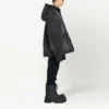 Denimjakke med hætte og knapper i bleget look “Black” 724653TNW541129