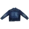 Denimjakke med logo på ryggen “Blue” 557351TBP484009