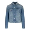 Denimjakke med logo på ryggen “Blue Green” 606170TDW144065