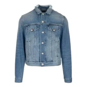 Denimjakke med logo på ryggen “Blue Green” 606170TDW144065