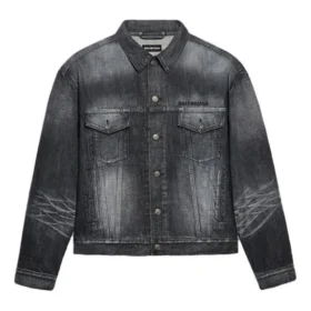 Denimjakke med logo på ryggen, stor pasform, »Fake Wash Black« 620728TIW435720 Denimjakke med logo på ryggen, stor pasform, »Fake Wash Black« 620728TIW435720