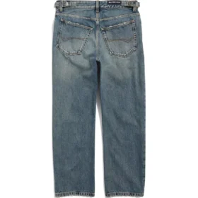 Distressed Straight-Leg Jeans “Blue” 745149THW254245