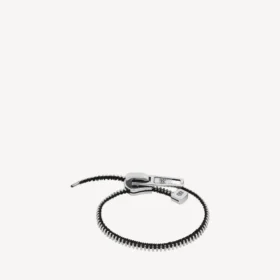 DIY-armbånd med lynlås i skinnende sølv/antiksølv/sort