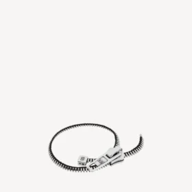 DIY-armbånd med lynlås i skinnende sølv/antiksølv/sort