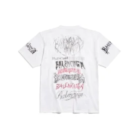 Diy Metal T-shirt “Hvid Sort Rød” 641675TPVO29065 Diy Metal T-shirt “Hvid Sort Rød” 641675TPVO29065