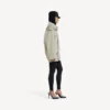Dobbeltknappet trenchcoat til kvinder i lys beige