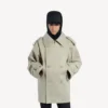 Dobbeltknappet trenchcoat til kvinder i lys beige