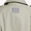 Dobbeltknappet trenchcoat til kvinder i lys beige