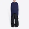 Double B uldstrikket sweater med høj hals “Blue” 682010T16274011