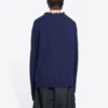Double B uldstrikket sweater med høj hals “Blue” 682010T16274011