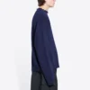 Double B uldstrikket sweater med høj hals “Blue” 682010T16274011