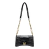 Downtown Xs skuldertaske med krokodilleprægning “Black” 6891212106F1090