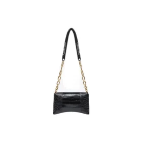 Downtown Xs skuldertaske med krokodilleprægning “Black” 6891212106F1090