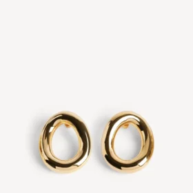 Eisa Ellipse øreringe til kvinder i skinnende guld
