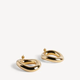 Eisa Ellipse øreringe til kvinder i skinnende guld