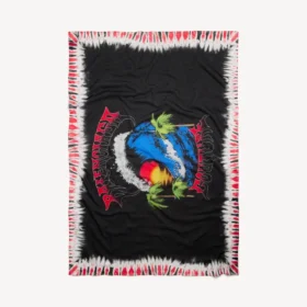 Ekstrem tie-dye-pareo til mænd i sort/rød