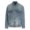 Est. 1917 College Logo Print Denimjakke i Large-pasform “Washed Light Blue” 675207TJW795620