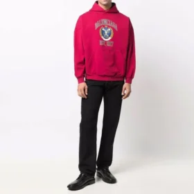 Est. 1917 College Logo Print Hættetrøje Wide Fit “Red” 675003TLV906163
