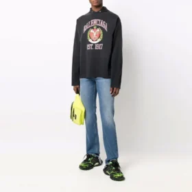 Est. 1917 College Logo Print-hettetrøje “Black” 674685TLV891076