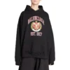 Est. 1917 College-logo-printet hættetrøje i bred pasform “Black” 675003TLV901076