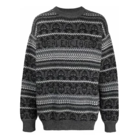 Fair Isle-trøje med rund hals “Grey” 675280T16121240
