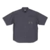 Fashion Institute kortærmet skjorte i large-pasform “Dark Grey” 703846TYB181270