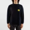 FBI-sweatshirt med rund hals “Marineblå/Gul” 676629TLVH14265