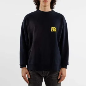 FBI-sweatshirt med rund hals “Marineblå/Gul” 676629TLVH14265 FBI-sweatshirt med rund hals “Marineblå/Gul” 676629TLVH14265
