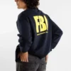 FBI-sweatshirt med rund hals “Marineblå/Gul” 676629TLVH14265