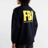 FBI-sweatshirt med rund hals “Marineblå/Gul” 676629TLVH14265