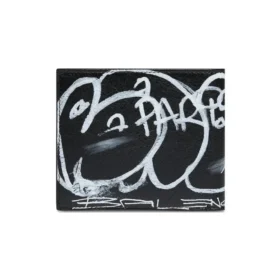 Firkantet, foldet graffiti-tegnebog “Black White” 594549210LH1090