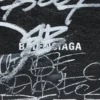 Firkantet, foldet graffiti-tegnebog “Black White” 594549210LH1090