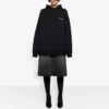 Fleece-hættetrøje, sort 641529TJVE51000