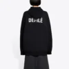 Fleece-hættetrøje, sort 641529TJVE51000