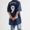 Fodbold-T-shirt i oversize-størrelse “Blå” 641664TJV054482