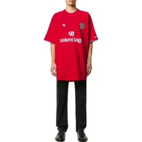 Fodbold-T-shirt i oversize-størrelse “Red White” 641658TJV516540 Fodbold-T-shirt i oversize-størrelse “Red White” 641658TJV516540