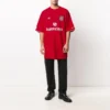 Fodbold-T-shirt i oversize-størrelse “Red White” 641666TJV056540