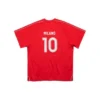 Fodbold-T-shirt i oversize-størrelse “Red White” 777705TPVV36643