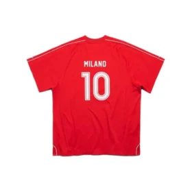 Fodbold-T-shirt i oversize-størrelse “Red White” 777705TPVV36643 Fodbold-T-shirt i oversize-størrelse “Red White” 777705TPVV36643