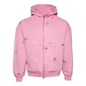 Fruity Zip-Up Hættetrøje “Faded Dirty Pink” 803264TRVS59568