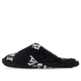 Furry-sandaler “Allover Logo – Black” 699675W2B411090