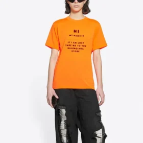 FW21 Elastisk slim fit kortærmet orange 661705TKVH57513