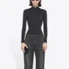 FW21 Slim Fit Sports langærmet sort 6617534B0B11077