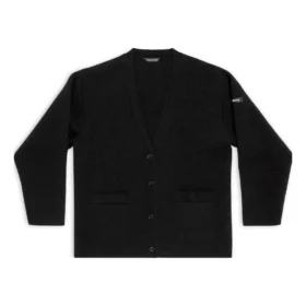FW23 Cardigan “Sort dobbeltsidet uldstrik” 771671T16751000