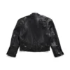 FW23 dekonstrueret jakke med lynlås “Black Soft Buffalo Skin” 768749TMS031000