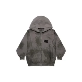 Gaffer Heavy Washed Zip-Up Hættetrøje Small Fit “Grey” 720424TNVK51227