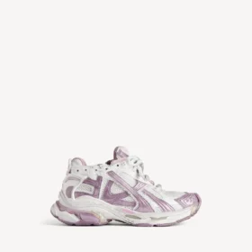 Glitter-Runner-sneakers til kvinder i hvid/lilla/lyserød