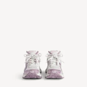 Glitter-Runner-sneakers til kvinder i hvid/lilla/lyserød